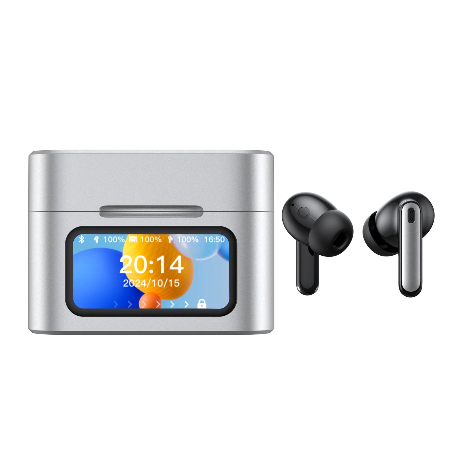K3 Touch Screen 6-Mark Bluetooth Headset Wireless Noise Reduction Anc+Enc Color Screen Private Model Factory Customized E-Sports Low Latency
