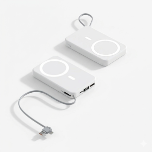 Alternative view of Bulk A51 Magnetic Portable Charger: 3C Approved Slim Wireless Power Bank with Integrated Cable | Professional B2B Charging Solutions